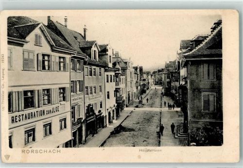 9400 Rorschach 1903 - Hauptstraße Gasthaus zur Jlge Handlung