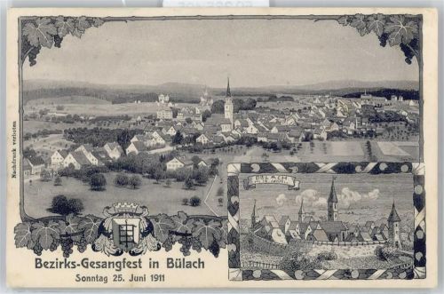 8180 Bülach Nussbaumen ZH - Bezirks-Gesangsfest 1911