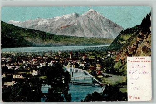 3800 Unterseen 1905 - Thunersee Niesen