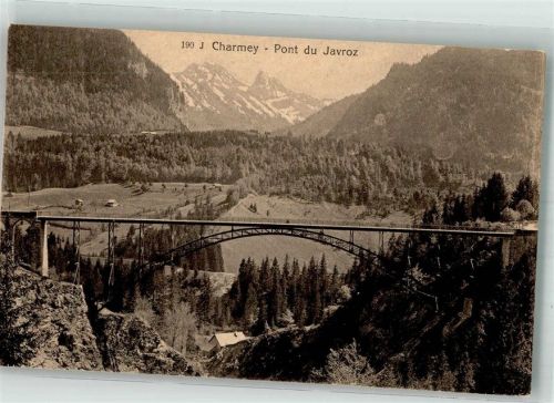 1637 Charmey Gruyère Foto AK Pont du Javroz