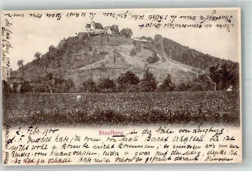 5603 Staufen 1900 Foto AK Staufberg Kirche