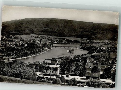 8260 Stein am Rhein Foto AK Bahnhof Blick auf Bad Säckingen