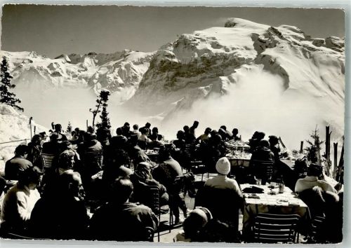 6390 Engelberg Winter Gasthaus Terrassenrestaurant Ristis Endstation der Luftseilbahn