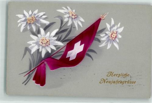 1915 - Edelweis Flagge Neujahr