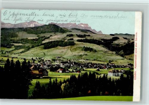 9050 Appenzell 1907 - und der Säntis