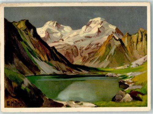 Ort lt. Stempel sign. E.Hodel Bergsee Pro Juventute Schweiz Künstlerkarte