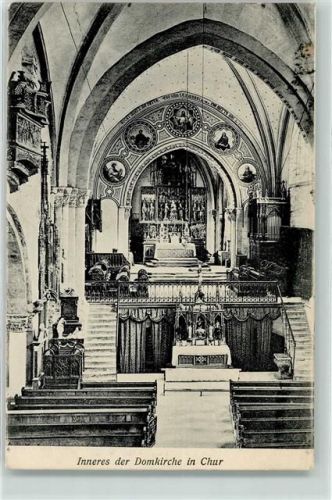 7000 Chur Coire 1909 - Domkirche Inneres