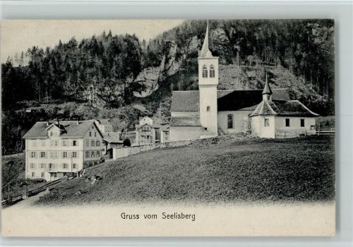 6377 Seelisberg 1913 - Partie bei der Kirche, sehr gute Erhaltung AK