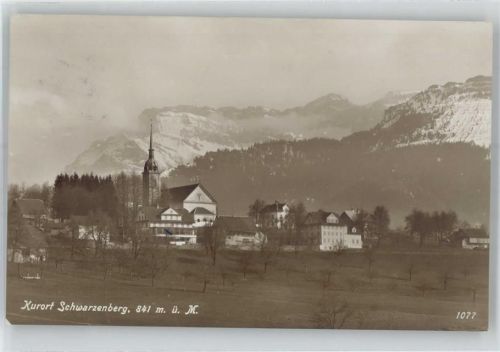 6103 Schwarzenberg LU - Kirche, Ortsansicht, Hotel Rössli