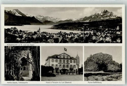 6403 Küssnacht am Rigi - Hotel du Lac Ruine Gesslerburg Tellskapelle