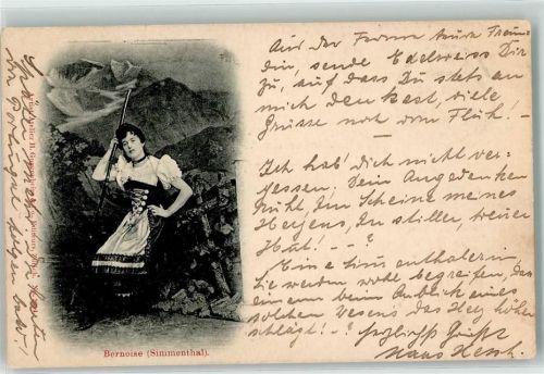 1899 - Trachtenmädchen Simmental