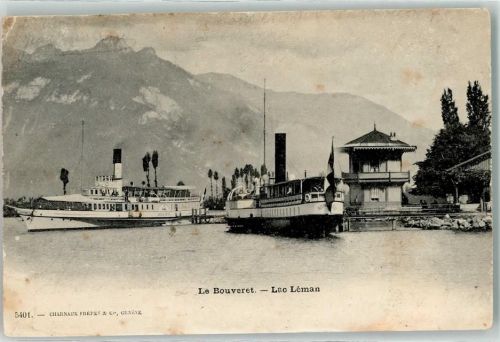 1897 Bouveret 1904 Gebrauchsspuren DS Lausanne DS Bonnard auf dem Genfersee