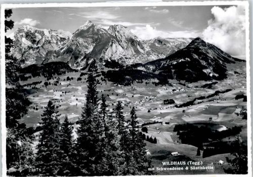 9658 Wildhaus - Gesamtansicht, Schwedensee, Säntiskette