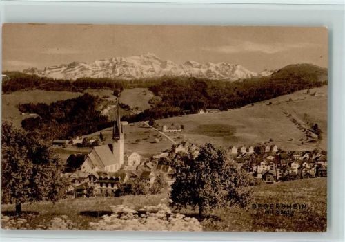 9113 Degersheim 1917 - Teilansicht mit Kirche, gute Erhaltung AK.