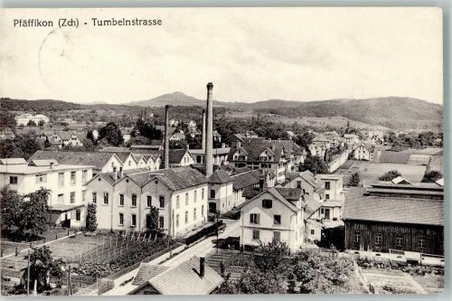 8330 Pfäffikon ZH 1920 Foto AK Tumbelnstrasse Fabrik