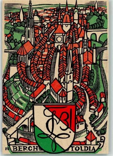 3000 Bern Berne - Studentika Berchtoldia Studentenwappen