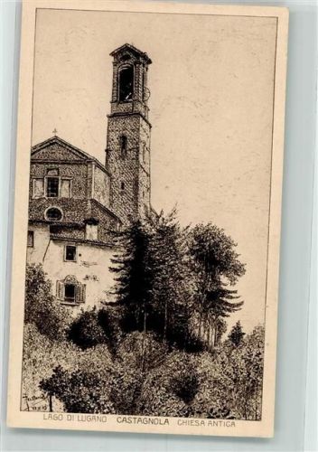 6906 Castagnola-Cassarate - Alte Kirche Bahnpost
