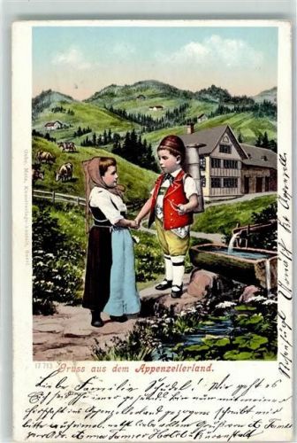 9050 Appenzell 1904 - Tracht Kinder