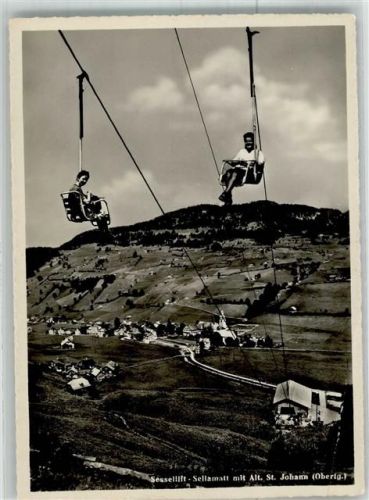 9656 Alt St. Johann Foto AK Seilbahn Churfirsten