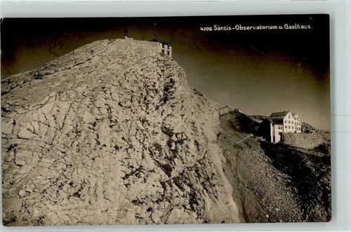 Säntis 1931 Gebrauchsspuren Observatorium und Gasthaus