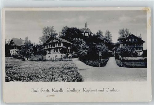 6073 Flüeli-Ranft Gebrauchsspuren Kapelle, Schule, Kaplanei, Gasthaus
