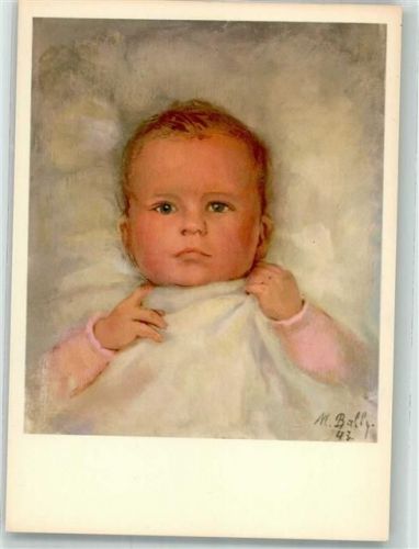 sign. Bally Hüssy M. Baby Pro Infirmis Schweiz Künstlerkarte