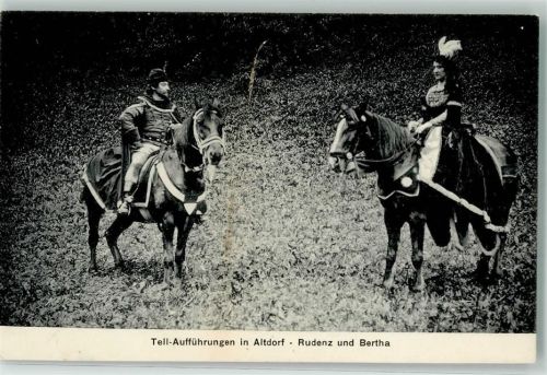 6460 Altdorf UR Foto AK Tell-Aufführung Rudenz und Bertha