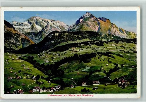 9657 Unterwasser 1923 - mit Säntis und Schafberg