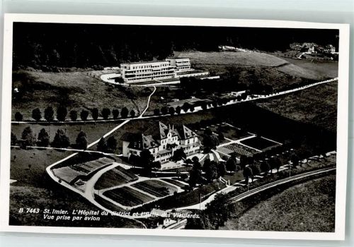 2610 St-Imier Saint-Imier - L'Hopital du district et l'Halle des Vieillards vue prise par avion