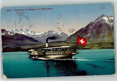 Niesen Gebrauchsspuren Dampfschiff auf dem Thunersee
