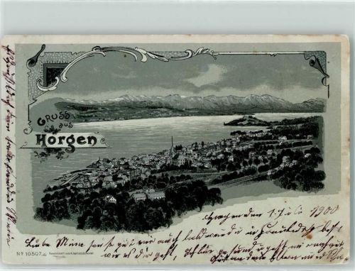 8810 Horgen 1900 Gebrauchsspuren Lithographie