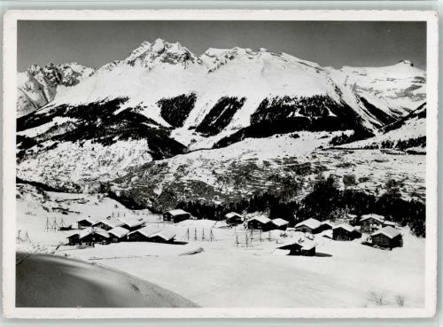 7134 Obersaxen Meierhof - Ortsansicht Miraniga Winteraufnahme