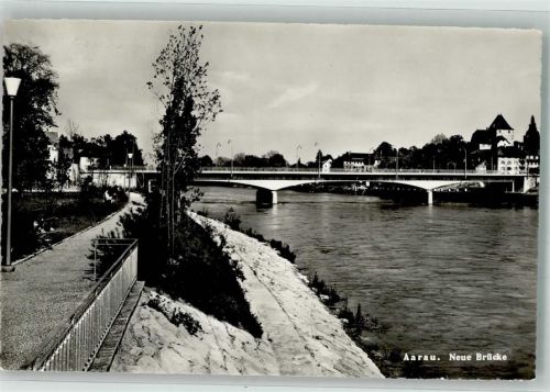 5000 Aarau 1950 Foto AK Neue Brücke
