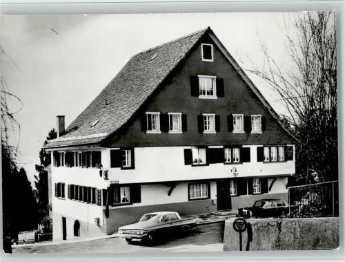 1965 - Wirtschaft Flühgasse , Zollikerstr. 214 , Auto steht vor dem Haus