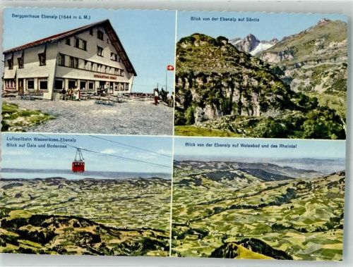 9056 Gais Foto AK Gasthaus Ebenalp Seilbahn