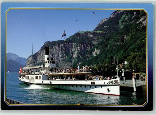 6454 Flüelen - Seitenraddampfer DS Schiller