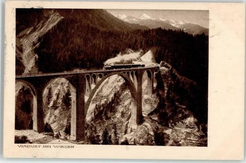 7494 Wiesen GR 1915 - Eisenbahn Viadukt