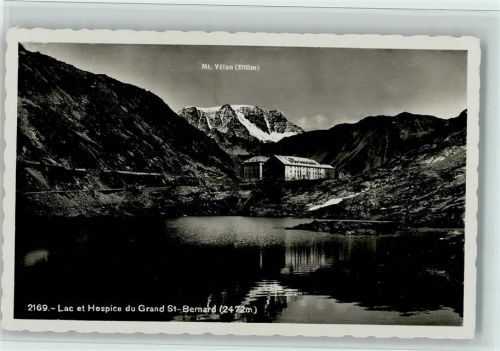 Grand-St-Bernard - Lac et Hospice du Grand-St-Bernard Mt. Vélan