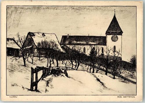 8308 Illnau Künstlerkarte sign. Rob. Wettstein