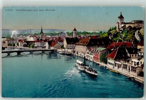 8200 Schaffhausen Sciaffusa 1910 - Munot Personenschiff