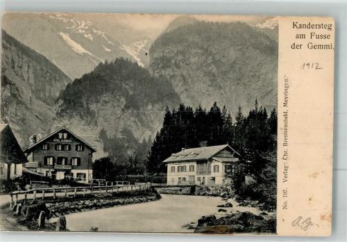 3718 Kandersteg 1912 Gebrauchsspuren Hotel am Gemmi