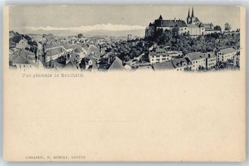 2000 Neuchâtel Neuenburg - Panorama Schloss AKU2