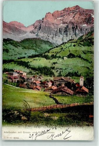 3715 Adelboden BE 1908 - Gross und Klein Lohner