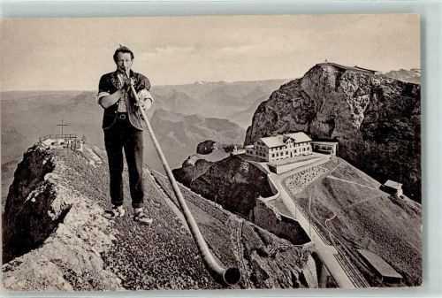 6010 Pilatus Kulm - Alphornbläser Jos Kuster