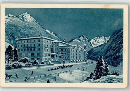 7504 Pontresina - Hotel Engadiner Hof Winter Skifahren Skisport Skijörning