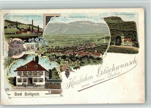 9436 Balgach BOAKC Schloss u. Ziegelei Lithographie