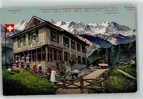 6356 Rigi Kaltbad Gebrauchsspuren Rigi Staffel Hotel u. Pension Edelweiss