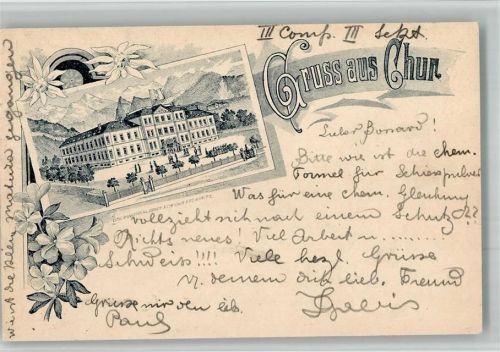 7000 Chur Coire 1901 BOAKC Vorläufer Eidgenössisches Kriegs- Commissariat