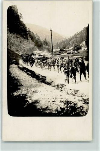 Postkutschen Militär Schweiz Foto AK