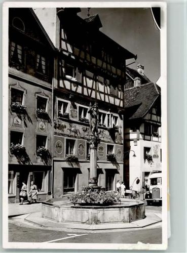 8260 Stein am Rhein FOTO KEINE AK Marktbrunnen 1953